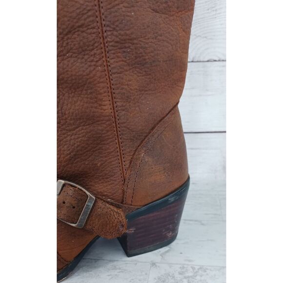 Durango 14 Inch Brown Belted Western Boots Cowboy Cowgirl Sz 6 - Picture 6 of 11